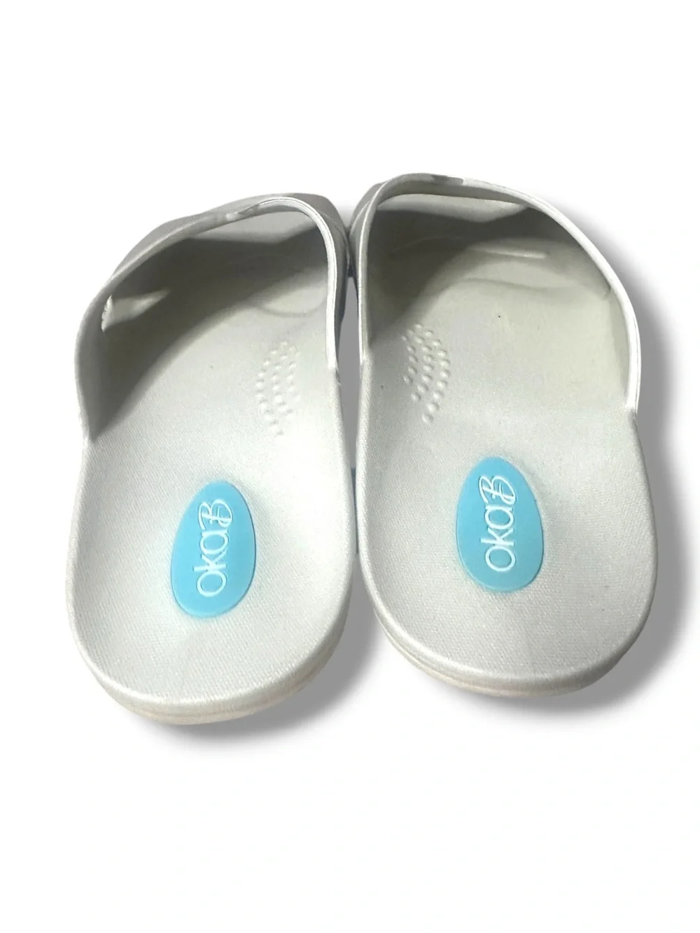 Oka-B Maxwell Slide Gray Women's Size S 7-8 Flip Flop Slides Made in USA Sandals